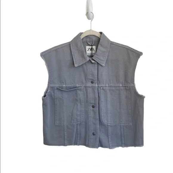 Zara Denim Pocket Vest